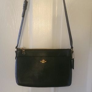 Coach Crossbody Bag,Medium, Black. 10 Inches long, W-6.5 inches